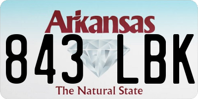 AR license plate 843LBK