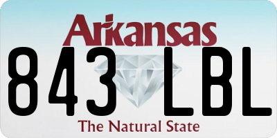 AR license plate 843LBL