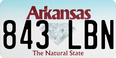 AR license plate 843LBN