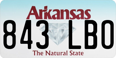AR license plate 843LBO