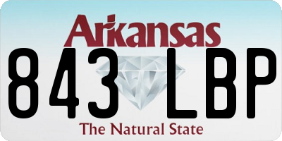 AR license plate 843LBP