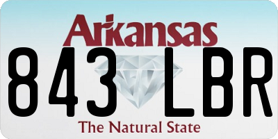 AR license plate 843LBR