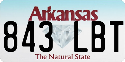 AR license plate 843LBT