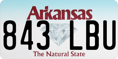 AR license plate 843LBU