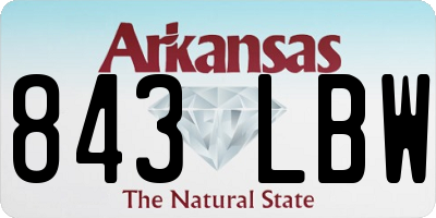 AR license plate 843LBW