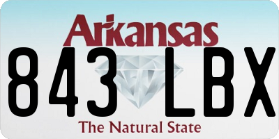 AR license plate 843LBX
