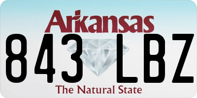 AR license plate 843LBZ