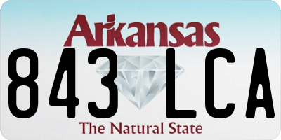 AR license plate 843LCA