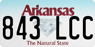 AR license plate 843LCC