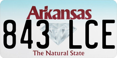 AR license plate 843LCE