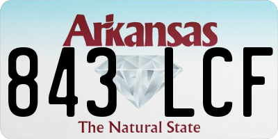 AR license plate 843LCF