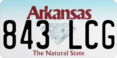 AR license plate 843LCG
