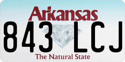 AR license plate 843LCJ