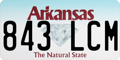 AR license plate 843LCM