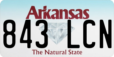 AR license plate 843LCN