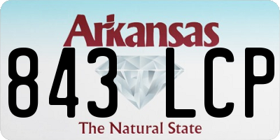 AR license plate 843LCP
