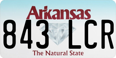 AR license plate 843LCR