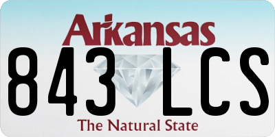 AR license plate 843LCS