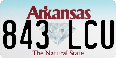 AR license plate 843LCU