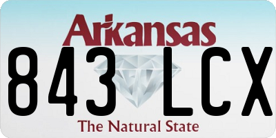 AR license plate 843LCX