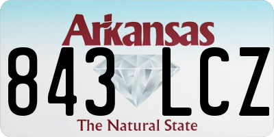 AR license plate 843LCZ