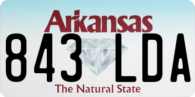 AR license plate 843LDA