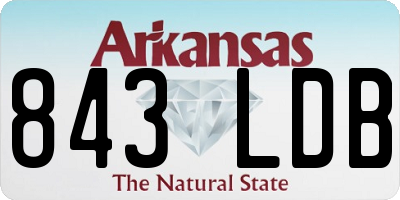 AR license plate 843LDB