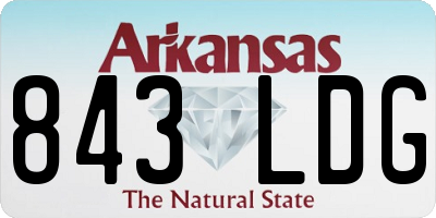 AR license plate 843LDG