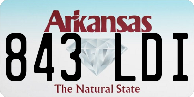 AR license plate 843LDI