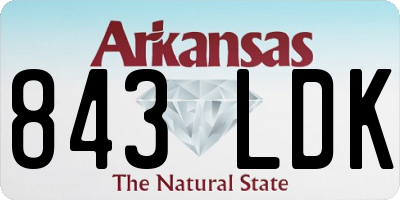 AR license plate 843LDK