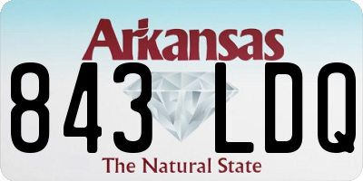AR license plate 843LDQ