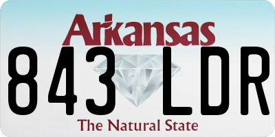 AR license plate 843LDR