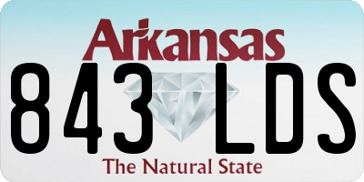 AR license plate 843LDS
