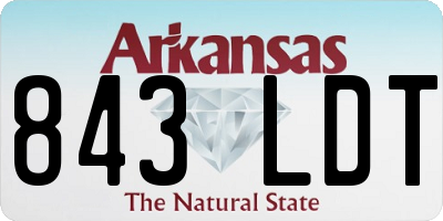AR license plate 843LDT