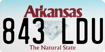 AR license plate 843LDU