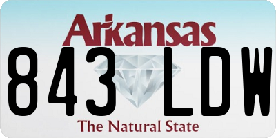 AR license plate 843LDW