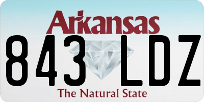 AR license plate 843LDZ