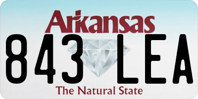 AR license plate 843LEA