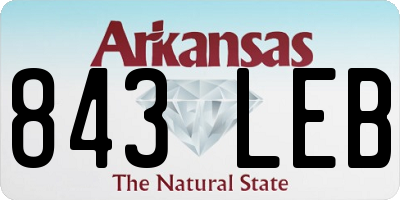 AR license plate 843LEB