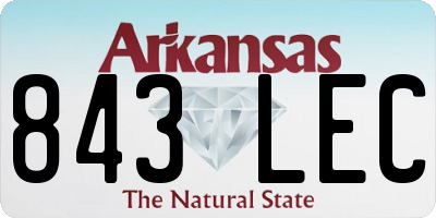AR license plate 843LEC