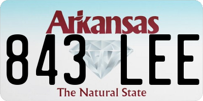 AR license plate 843LEE