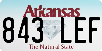 AR license plate 843LEF