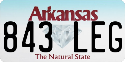AR license plate 843LEG