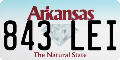 AR license plate 843LEI