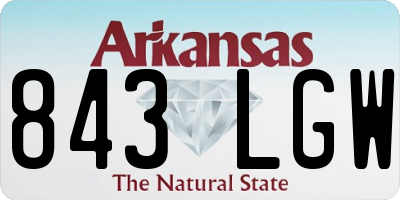 AR license plate 843LGW