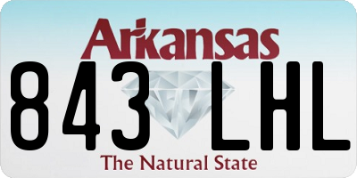 AR license plate 843LHL