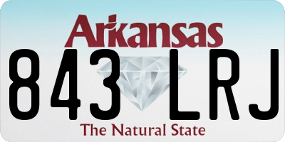 AR license plate 843LRJ