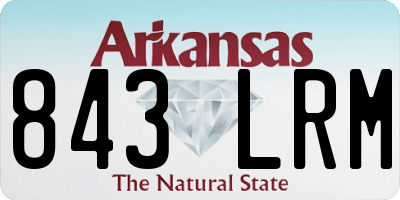 AR license plate 843LRM
