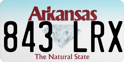 AR license plate 843LRX
