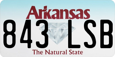 AR license plate 843LSB